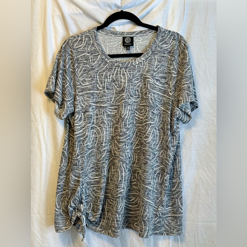 Bobeau Womens Short Sleeve Side Tie Top - Excellent Condition!